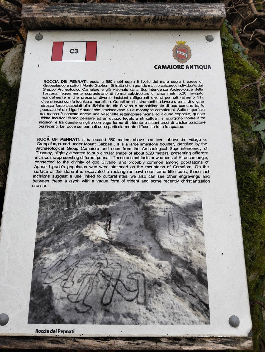 Roccia dei Pennati, Monte Gabberi e Monte Gevoli da Greppolungo