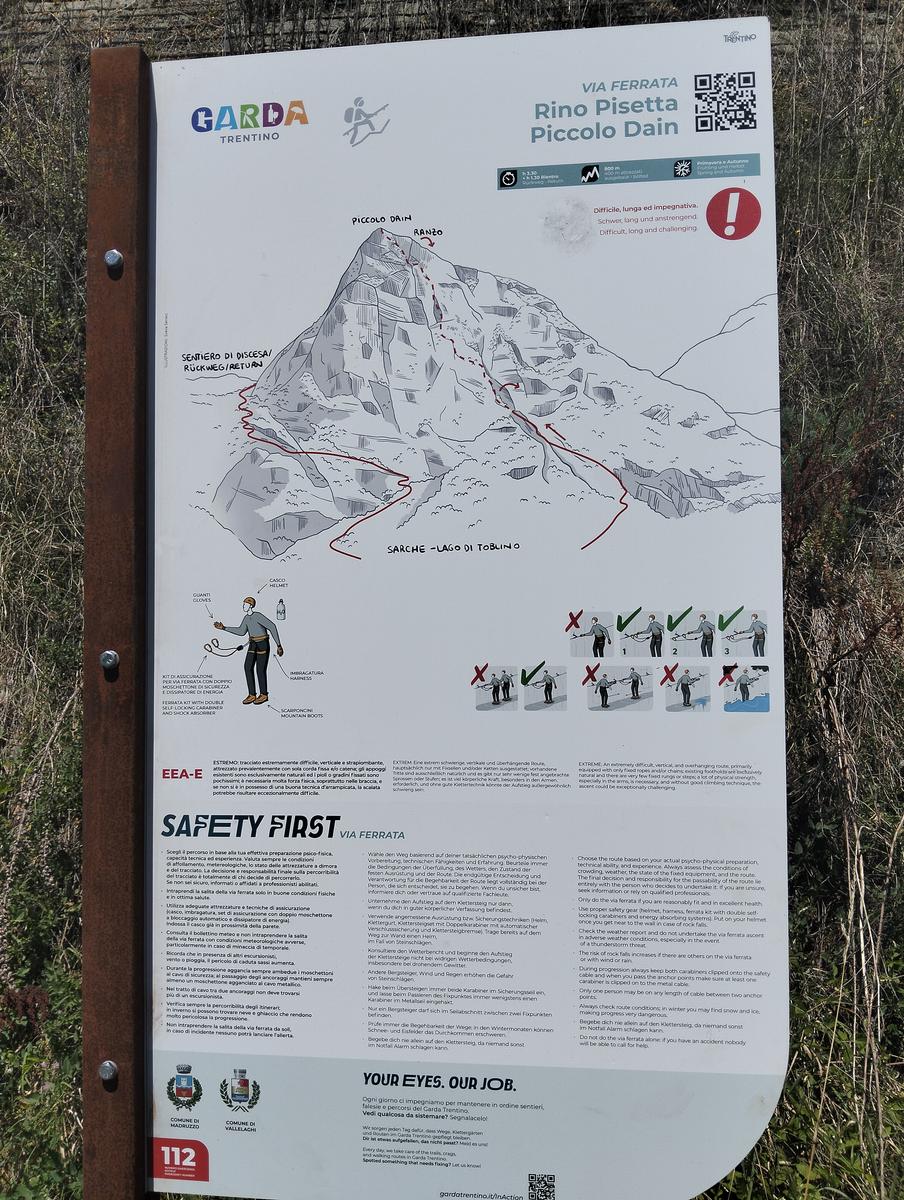 Rino Pisetta: escursione ferrata da Sarche (difficile)